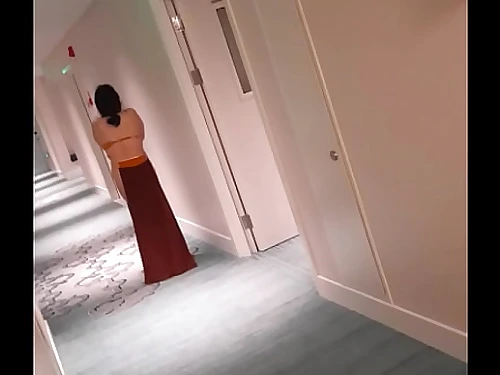 Beijing Dom: Japanese slave walking in hotel