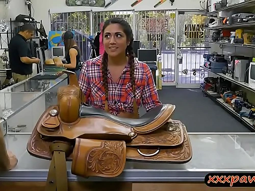 Texas cowgirl buttfuck porked by pawn man in the backroom