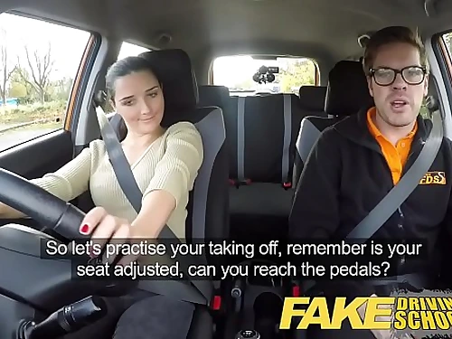 Faux Driving College Worst Driver Ever Get Fucked in the Car