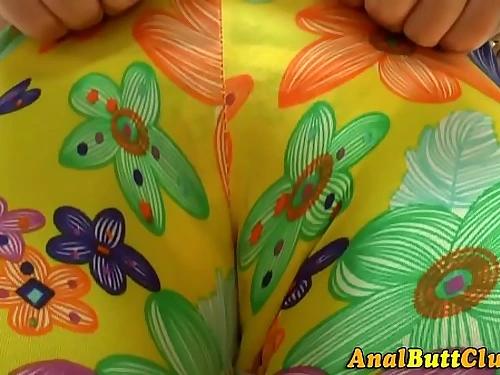 Excellent arsed super-naughty whore in cock-squeezing stretch pants