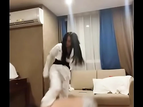 Nymph college student slave with dual s taekwondo