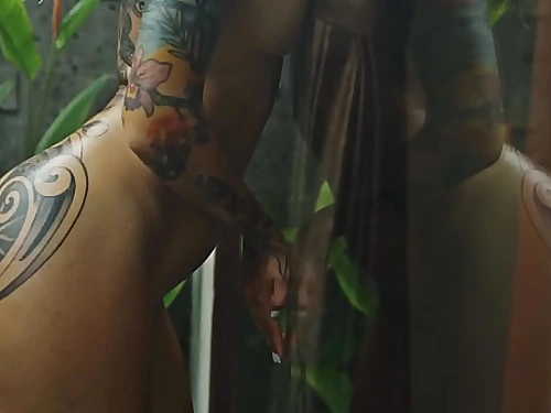 SANKTOR - Tatted Blondie Showcases HER TINY ASSHOLE