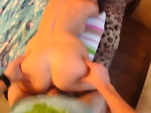 Breasty teen gets cum on her bosoms after Point of view plow